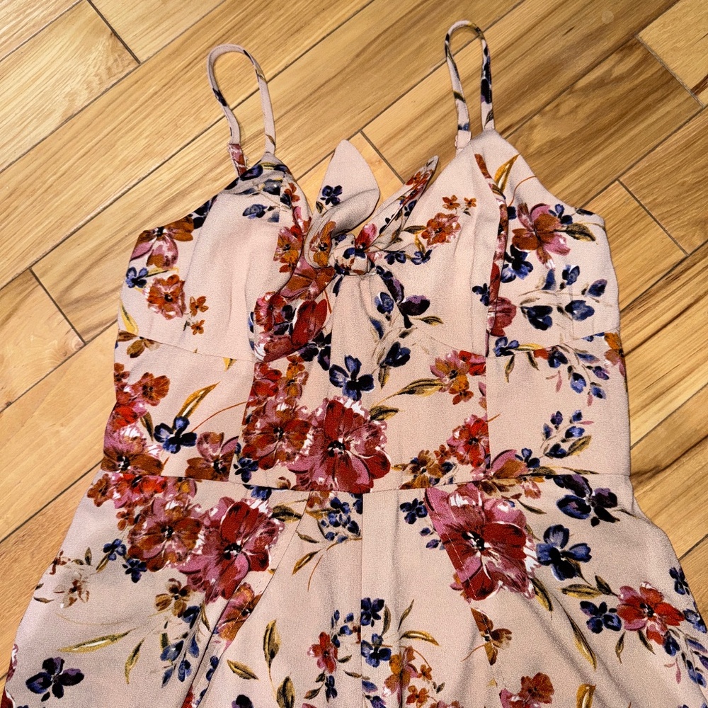 Womans Blush Floral Jumpsuit